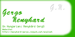 gergo menyhard business card